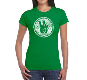 MAKE LOVE NOT WAR - Women's Word Art T-Shirt