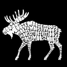 Load image into Gallery viewer, Moose  - Women&#39;s Word Art V-Neck T-Shirt