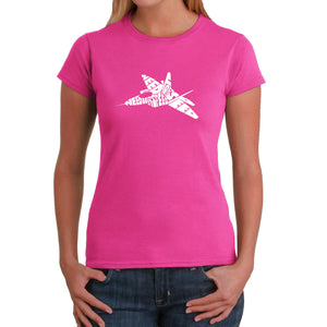 FIGHTER JET NEED FOR SPEED - Women's Word Art T-Shirt