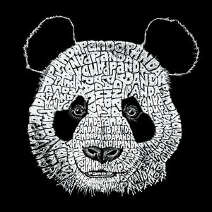 Panda - Women's Word Art V-Neck T-Shirt