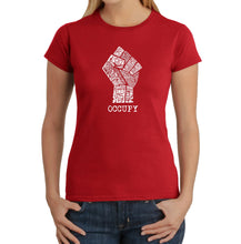 Load image into Gallery viewer, OCCUPY FIGHT THE POWER - Women&#39;s Word Art T-Shirt