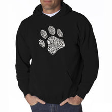 Load image into Gallery viewer, Dog Paw - Men&#39;s Word Art Hooded Sweatshirt