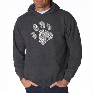 Dog Paw - Men's Word Art Hooded Sweatshirt