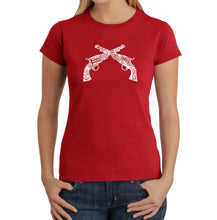 Load image into Gallery viewer, CROSSED PISTOLS - Women&#39;s Word Art T-Shirt