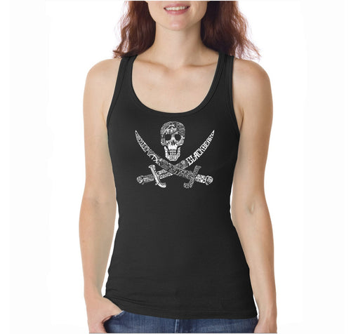 PIRATE CAPTAINS, SHIPS AND IMAGERY  - Women's Word Art Tank Top