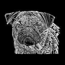 Load image into Gallery viewer, Pug Face - Women&#39;s Word Art Hooded Sweatshirt