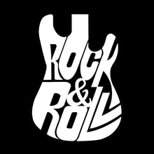 Load image into Gallery viewer, Rock And Roll Guitar - Men&#39;s Raglan Baseball Word Art T-Shirt