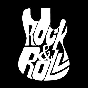 Rock And Roll Guitar - Girl's Word Art Hooded Sweatshirt