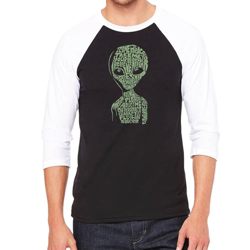 Alien - Men's Raglan Baseball Word Art T-Shirt