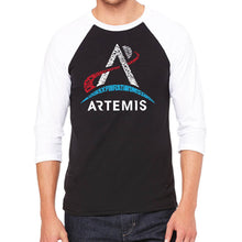 Load image into Gallery viewer, NASA Artemis Logo - Men&#39;s Raglan Baseball Word Art T-Shirt