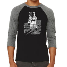 Load image into Gallery viewer, ASTRONAUT - Men&#39;s Raglan Baseball Word Art T-Shirt