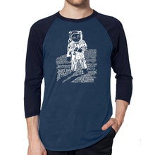 Load image into Gallery viewer, ASTRONAUT - Men&#39;s Raglan Baseball Word Art T-Shirt