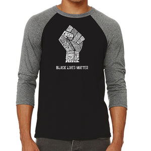 Black Lives Matter - Men's Raglan Baseball Word Art T-Shirt