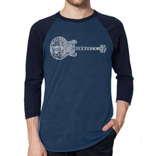 Load image into Gallery viewer, Blues Legends - Men&#39;s Raglan Baseball Word Art T-Shirt