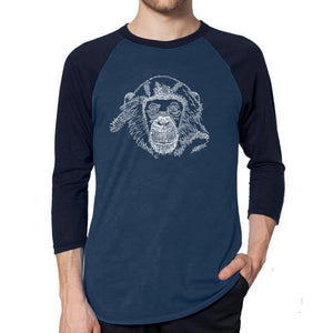 Chimpanzee - Men's Raglan Baseball Word Art T-Shirt