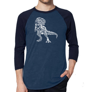 Dino Pics - Men's Raglan Baseball Word Art T-Shirt