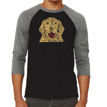 Load image into Gallery viewer, Dog - Men&#39;s Raglan Baseball Word Art T-Shirt