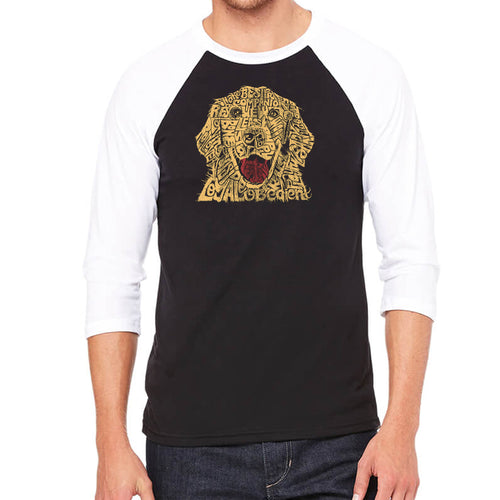 Dog - Men's Raglan Baseball Word Art T-Shirt