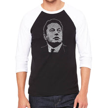 Load image into Gallery viewer, Elon Musk  - Men&#39;s Raglan Baseball Word Art T-Shirt