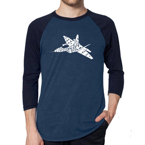NEED FOR SPEED FIGHTER JET - Men's Raglan Baseball Word Art T-Shirt