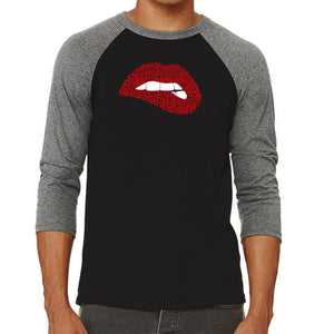 Savage Lips - Men's Raglan Baseball Word Art T-Shirt