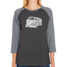 Load image into Gallery viewer, THE 70&#39;S - Women&#39;s Raglan Baseball Word Art T-Shirt