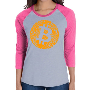 Bitcoin  - Women's Raglan Baseball Word Art T-Shirt