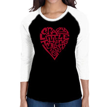 Load image into Gallery viewer, Crazy Little Thing Called Love - Women&#39;s Raglan Baseball Word Art T-Shirt