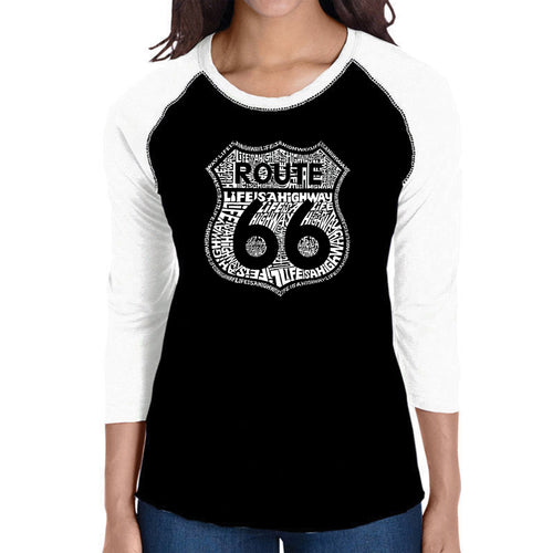 Life is a Highway - Women's Raglan Baseball Word Art T-Shirt