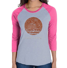 Load image into Gallery viewer, Occupy Mars - Women&#39;s Raglan Baseball Word Art T-Shirt