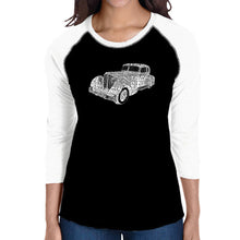 Load image into Gallery viewer, Mobsters - Women&#39;s Raglan Baseball Word Art T-Shirt