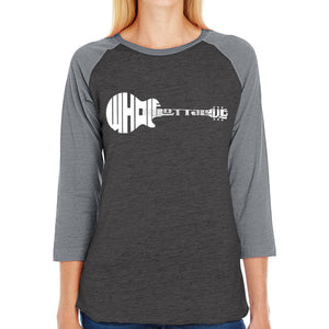 Whole Lotta Love - Women's Raglan Baseball Word Art T-Shirt