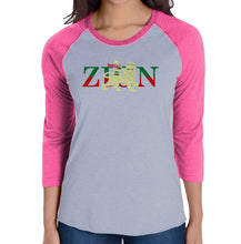 Load image into Gallery viewer, Zion One Love - Women&#39;s Raglan Baseball Word Art T-Shirt