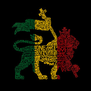 One Love Rasta Lion - Men's Tall Word Art T-Shirt