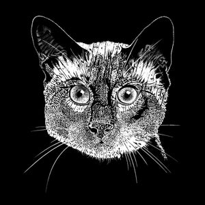 LA Pop Art Girl's Word Art Long Sleeve - Siamese Cat