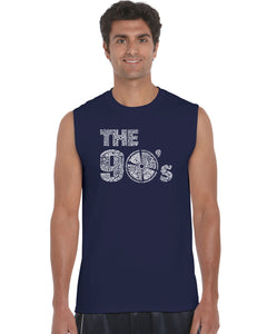 90S - Men's Word Art Sleeveless T-Shirt
