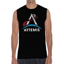 Load image into Gallery viewer, NASA Artemis Logo - Men&#39;s Word Art Sleeveless T-Shirt