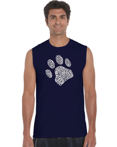Dog Paw - Men's Word Art Sleeveless T-Shirt
