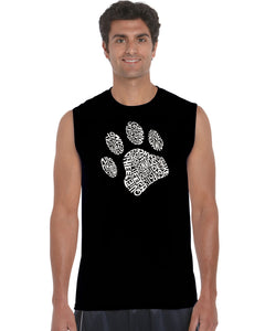 Dog Paw - Men's Word Art Sleeveless T-Shirt