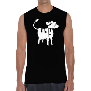 Holy Cow  - Men's Word Art Sleeveless T-Shirt