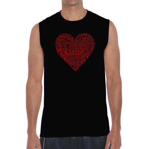 Love Yourself - Men's Word Art Sleeveless T-Shirt