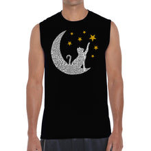 Load image into Gallery viewer, Cat Moon - Men&#39;s Word Art Sleeveless T-Shirt