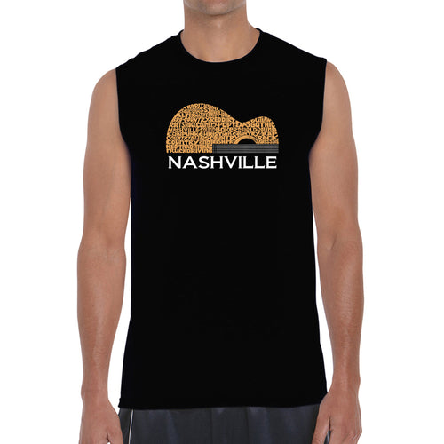 Nashville Guitar - Men's Word Art Sleeveless T-Shirt