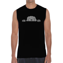 Load image into Gallery viewer, Peeking Dog  - Men&#39;s Word Art Sleeveless T-Shirt