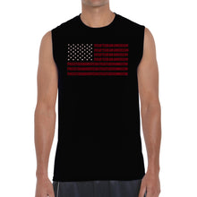 Load image into Gallery viewer, Proud To Be An American - Men&#39;s Word Art Sleeveless T-Shirt