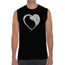 Load image into Gallery viewer, Dog Heart - Men&#39;s Word Art Sleeveless T-Shirt