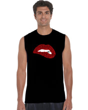 Load image into Gallery viewer, Savage Lips - Men&#39;s Word Art Sleeveless T-Shirt