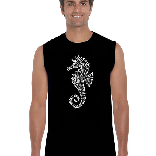 Types of Seahorse -  Men's Word Art Sleeveless T-Shirt