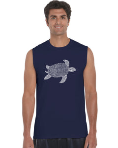 Turtle - Men's Word Art Sleeveless T-Shirt