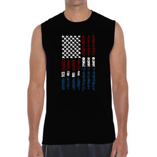 Load image into Gallery viewer, Support our Troops  - Men&#39;s Word Art Sleeveless T-Shirt